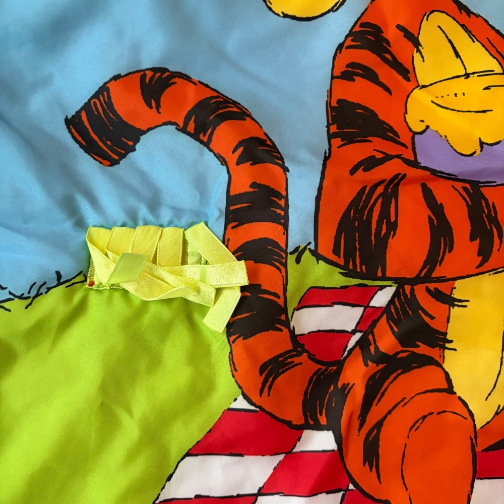 Disney Winnie the Pooh Tigger Vintage Baby Activity Play Mat Picnic Teal Red - Picture 3 of 8